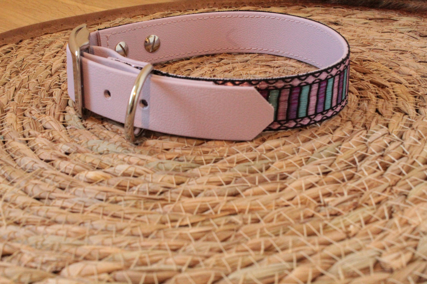 Halsband Biothane® / Webband lavendel