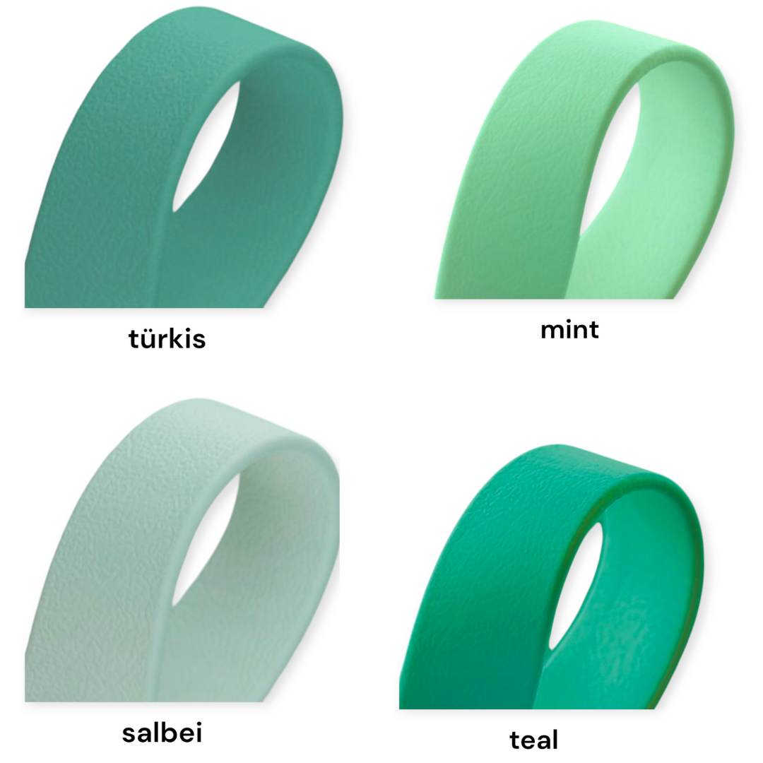 Biothane®Halsband  'Twin' Gestalte selbst, uni oder zweifarbig