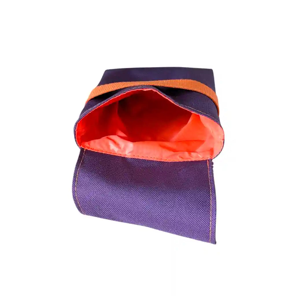 Leckerlibeutel Outdoorstoff lila orange