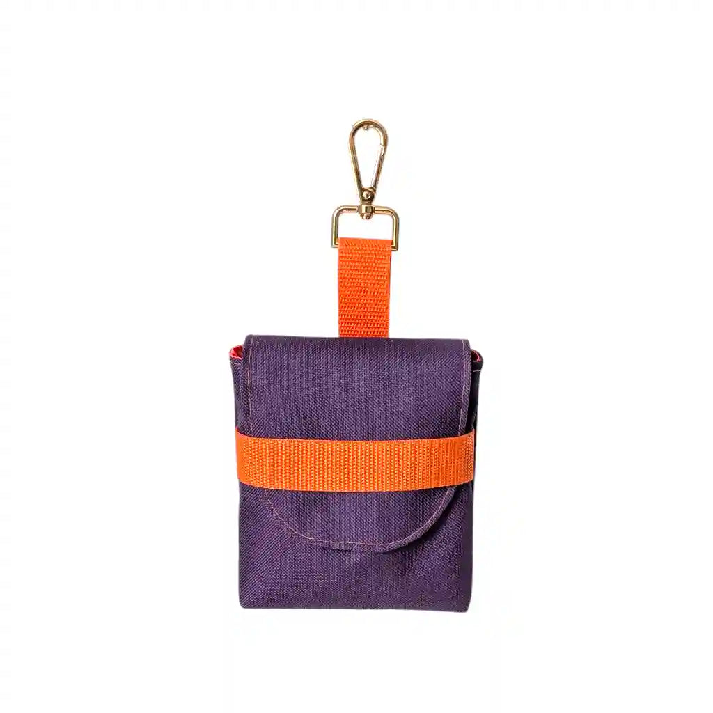 Leckerlibeutel Outdoorstoff lila orange