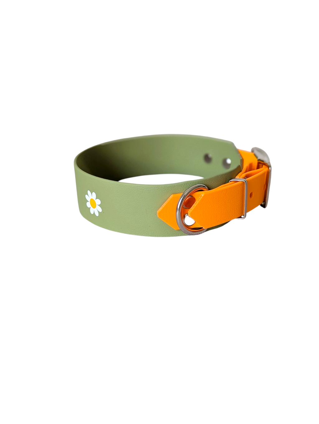 Biothane® Halsband 'Green Daisy'