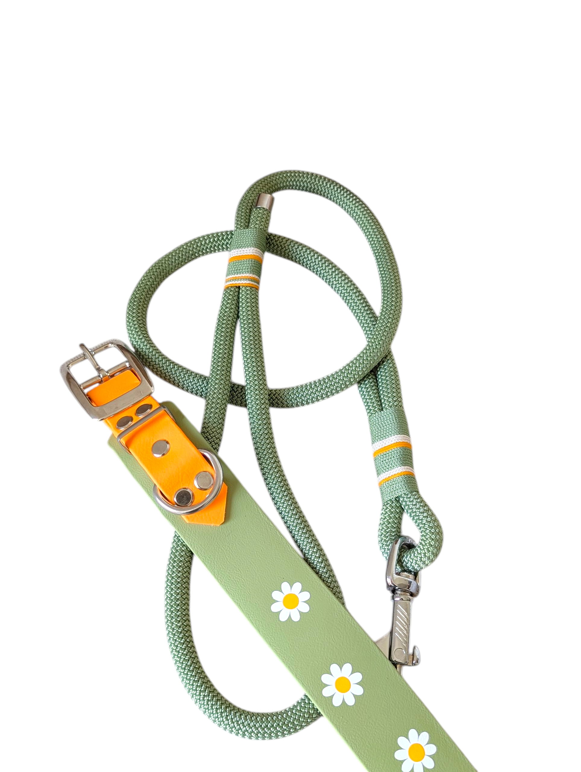 Leine aus Premiumtau 'Green Daisy'    alle Hundegrößen