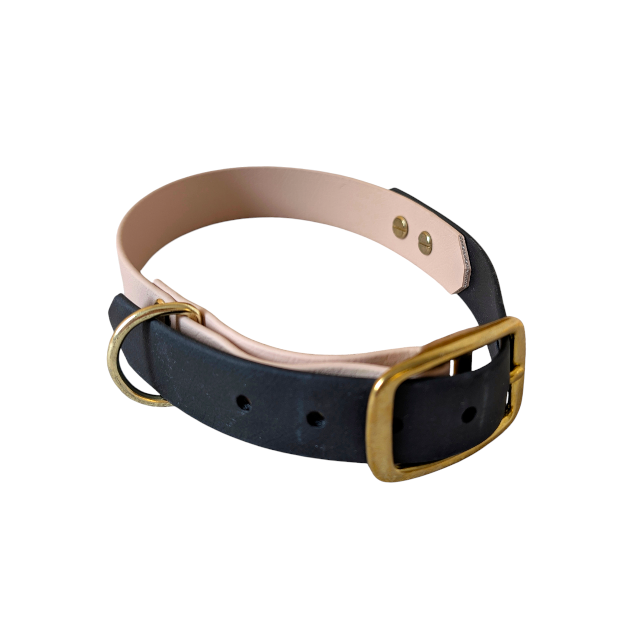 Biothane® Halsband Easy Twin schwarz/tan