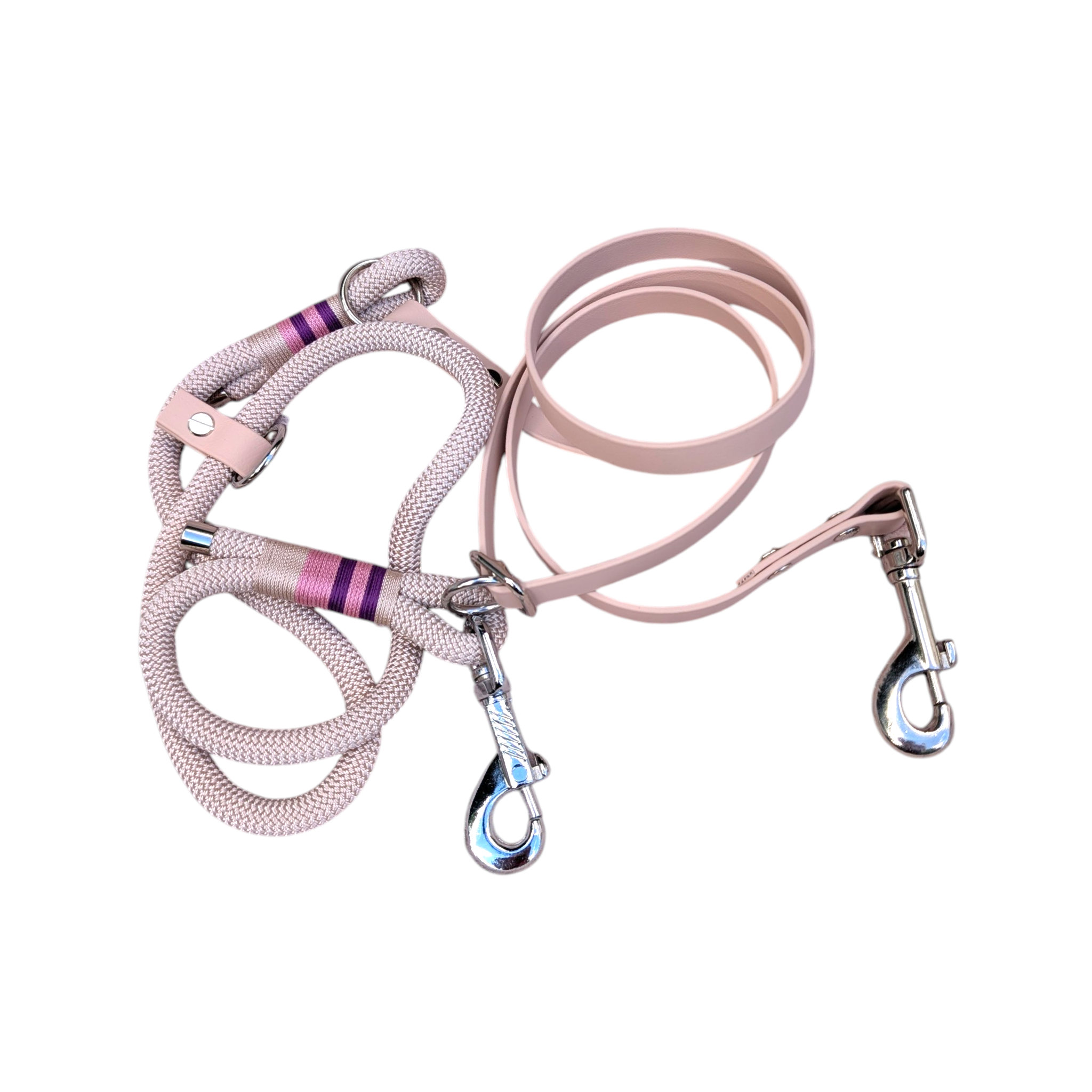 Set Halsband & Leine aus Tau ' Pearl Summer' - alle Größen