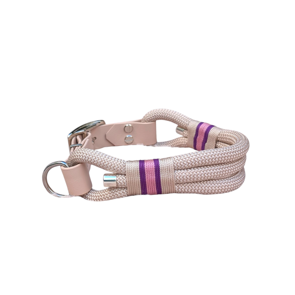 Set Halsband & Leine aus Tau ' Pearl Summer' - alle Größen