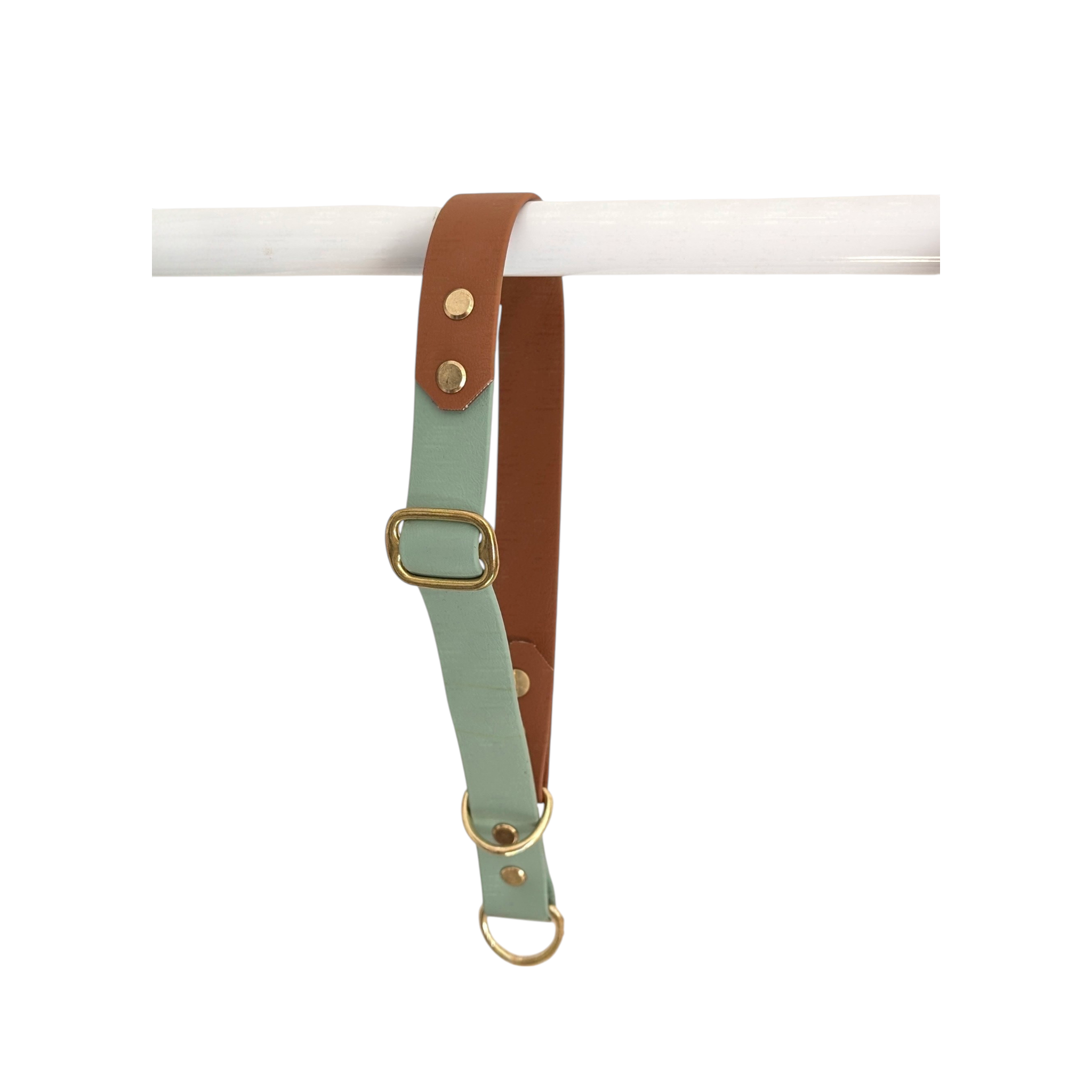 Biothane® Halsband Zugstopp in salbei / cognac
