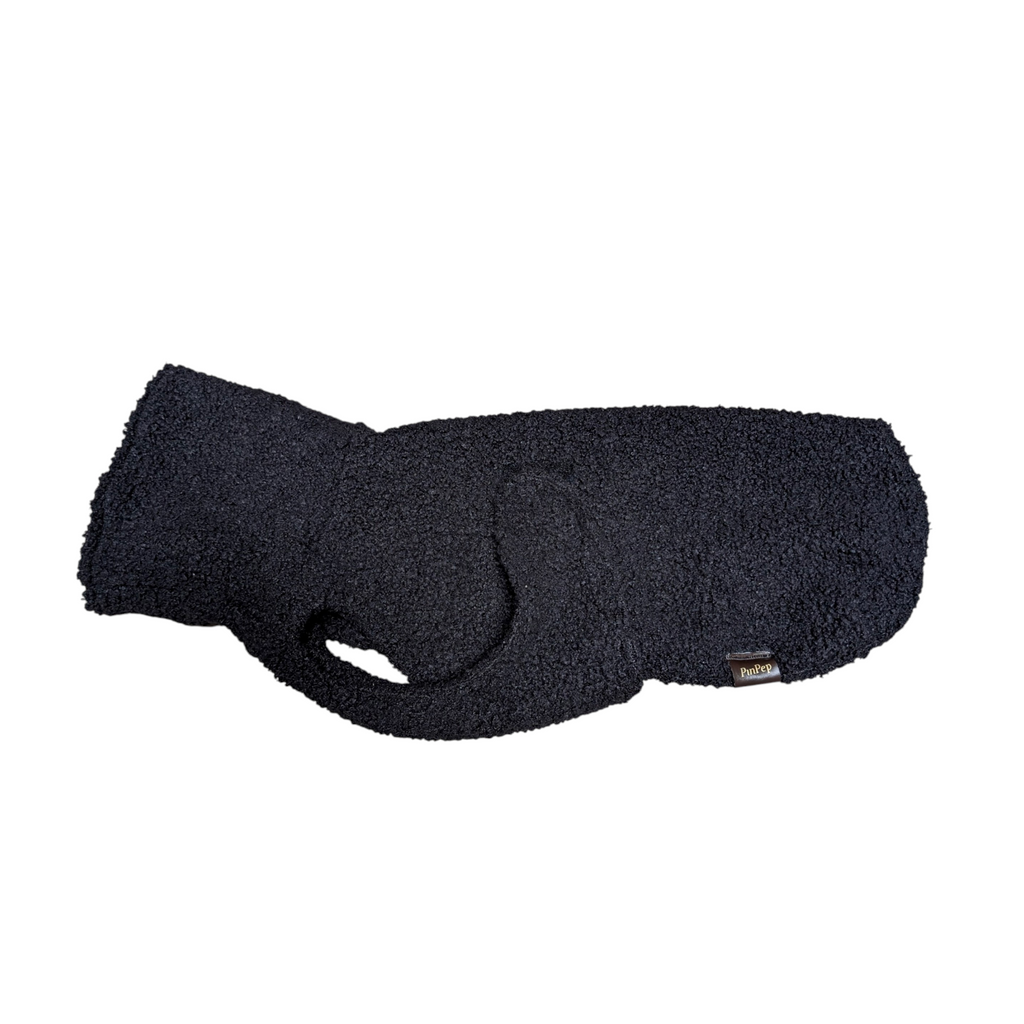 Hundemantel Boucle schwarz