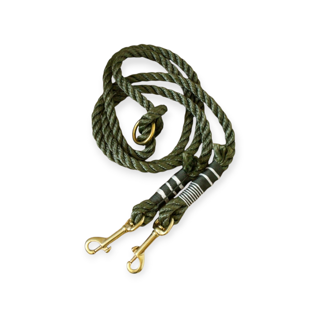 Leine aus gedrehtem Tau in oliv