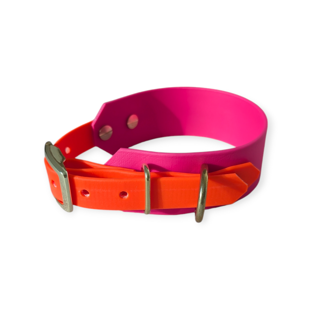 Biothane® Halsband 'Pink orange'