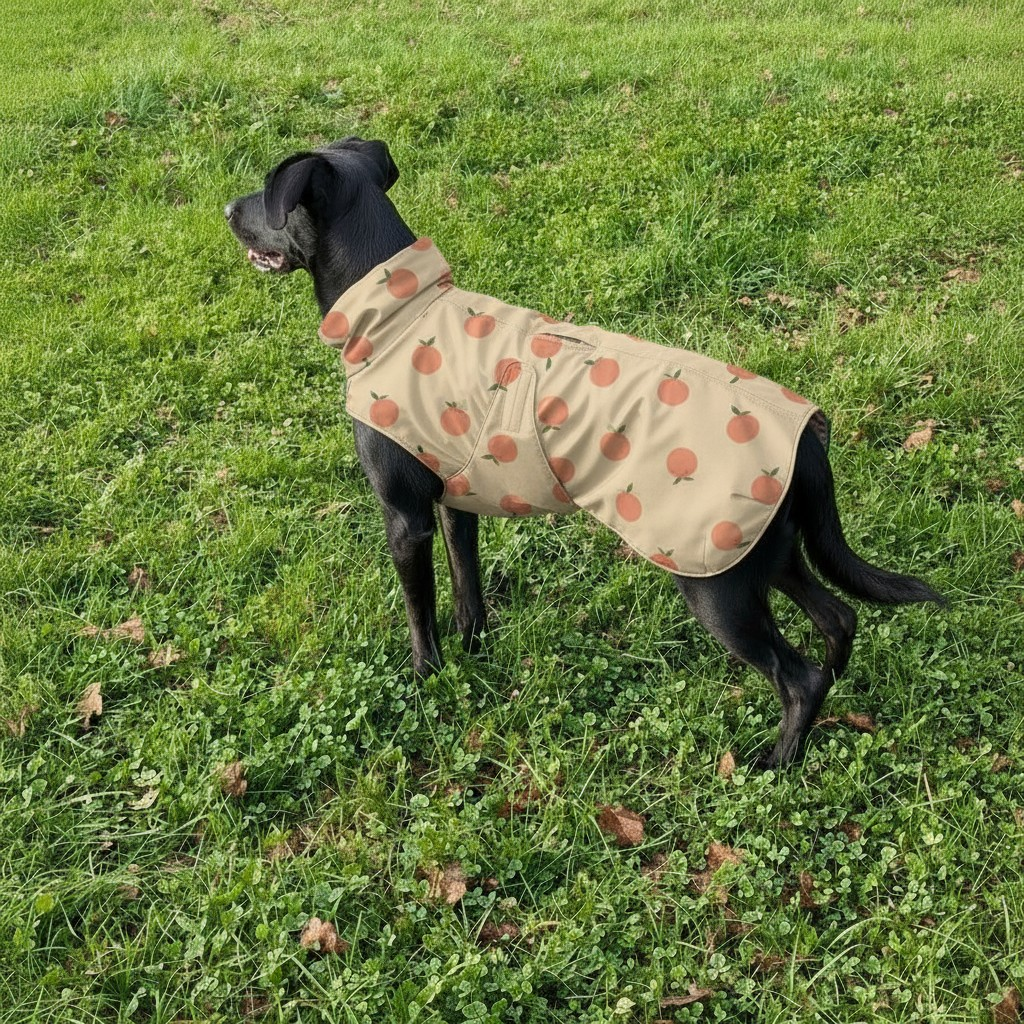 Hunde Regenmantel, Übergangsmantel pfirsich
