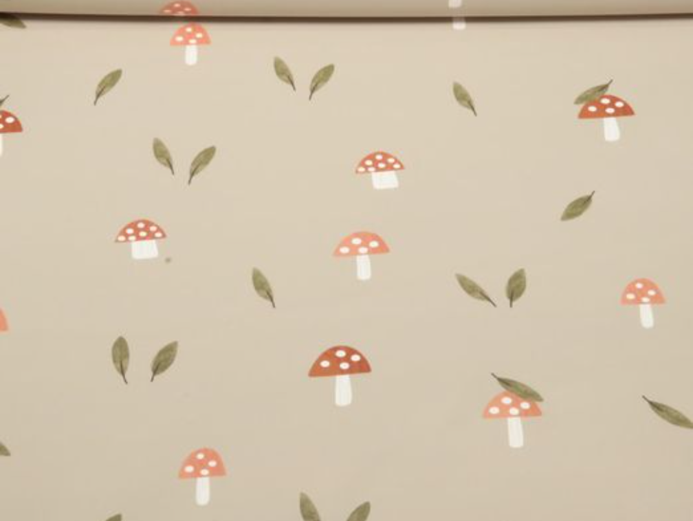 Hunde Regenmantel, Übergangsmantel beige Pilzdesign