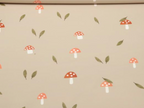 Hunde Regenmantel, Übergangsmantel beige Pilzdesign