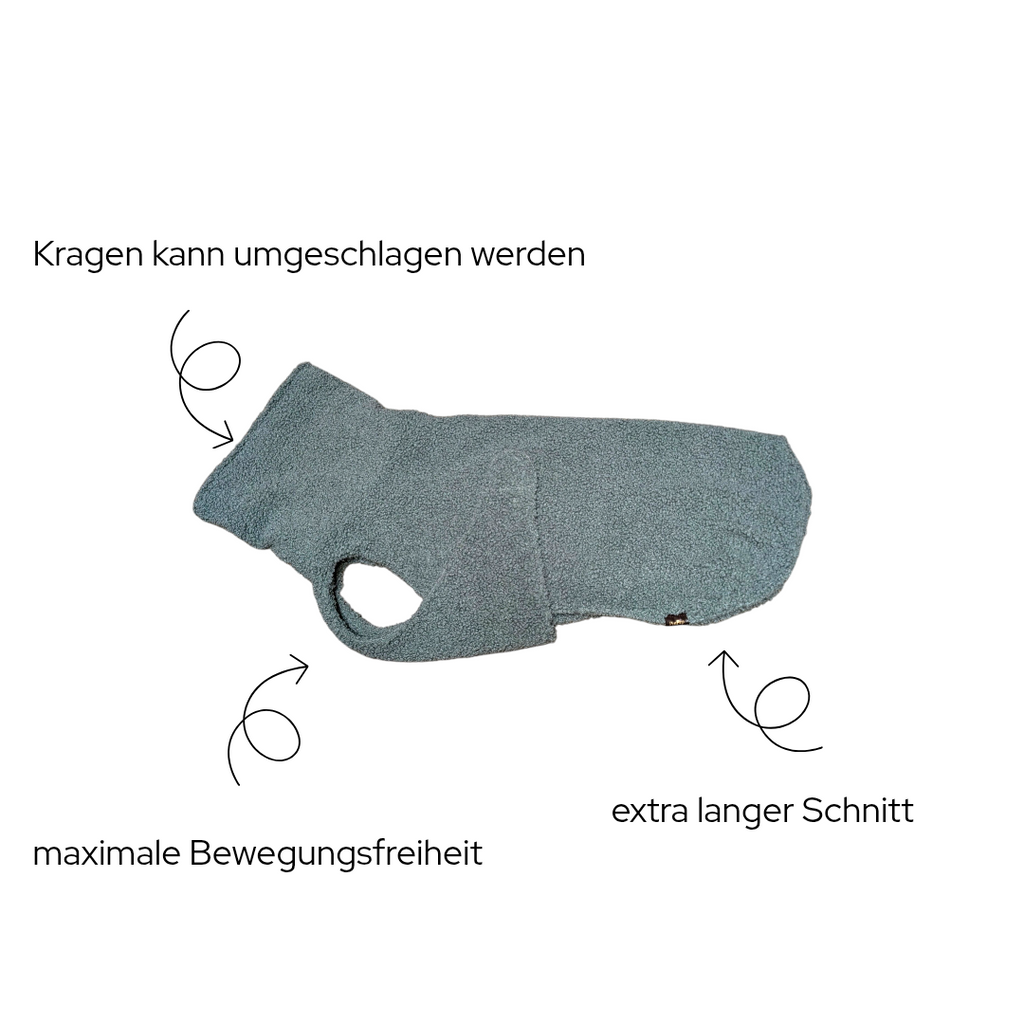 Hundemantel Bouclé salbei