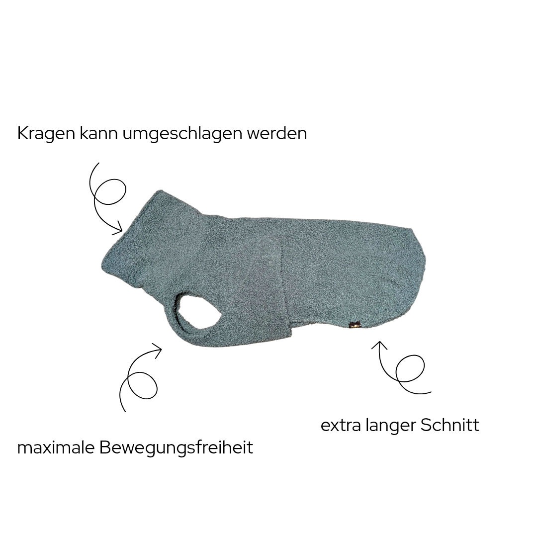 Hundemantel Bouclé salbei